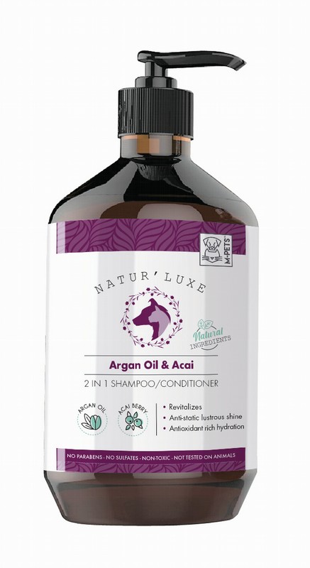 Champú 2 en 1 NATUR'LUXE Aceite Argan & Acai para Perros